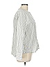 Haven Well Within Stripes Silver Long Sleeve Blouse Size L - photo 4