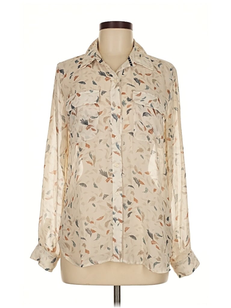 Pre-owned Old Navy Long Sleeve Blouse In Brown