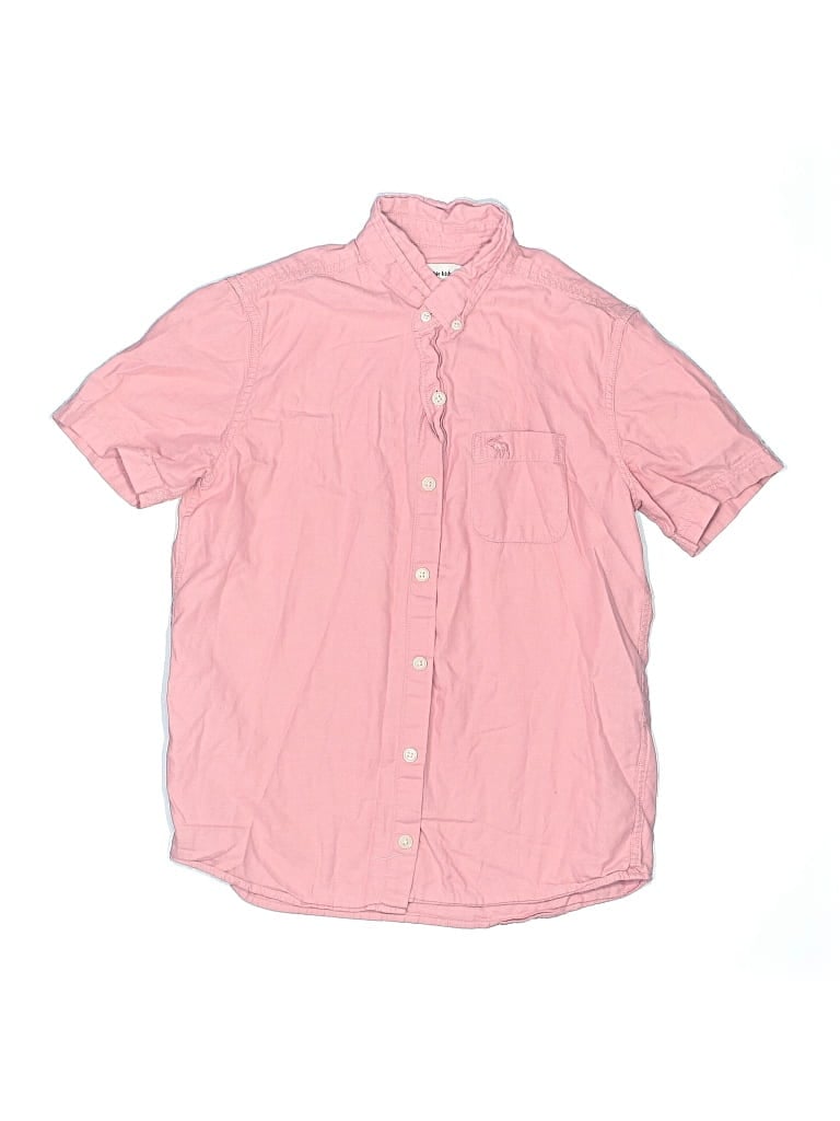 Pre-owned Abercrombie Kids' Short Sleeve Button Down Shirt In Pink
