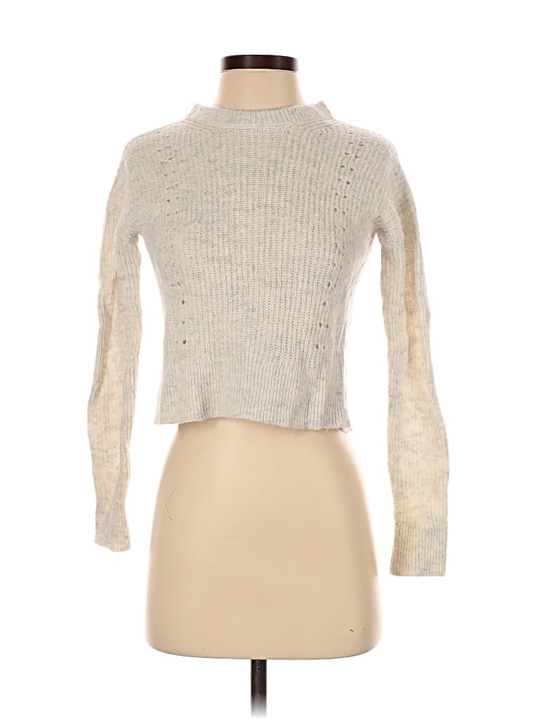 Pre-owned Banana Republic Turtleneck Sweater In Silver