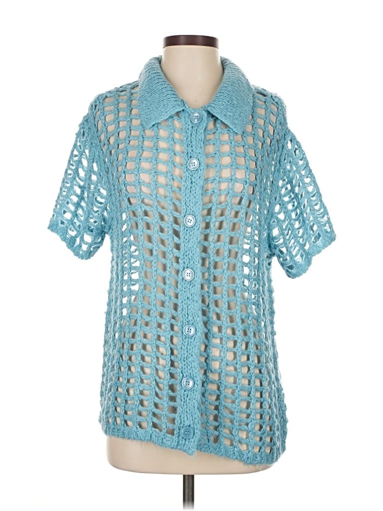 Pre-owned Bdg Short Sleeve Blouse In Blue