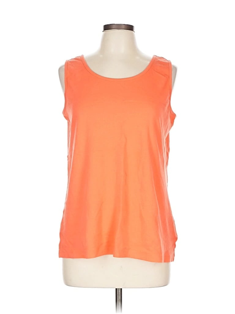 Click to view more detailed imagery on our partner's website Pre-owned Lands' End Sleeveless T-shirt In Orange