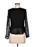 Whistles Black Long Sleeve Silk Top Size 4 - photo 1