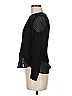 Whistles Black Long Sleeve Silk Top Size 4 - photo 5