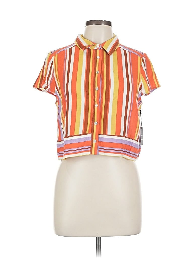Forever 21 Contemporary Short Sleeve Blouse In Multi