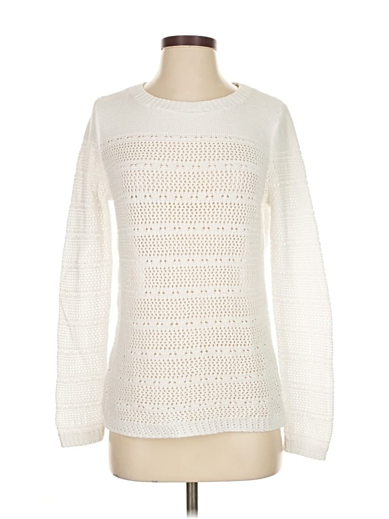 Pre-owned Talbots Pullover Sweater In White