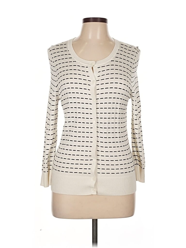 HALOGEN Pre-owned Cardigan Sweater In White