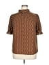 Faith and Joy Polka Dots Brown 3/4 Sleeve Blouse Size XL - photo 1