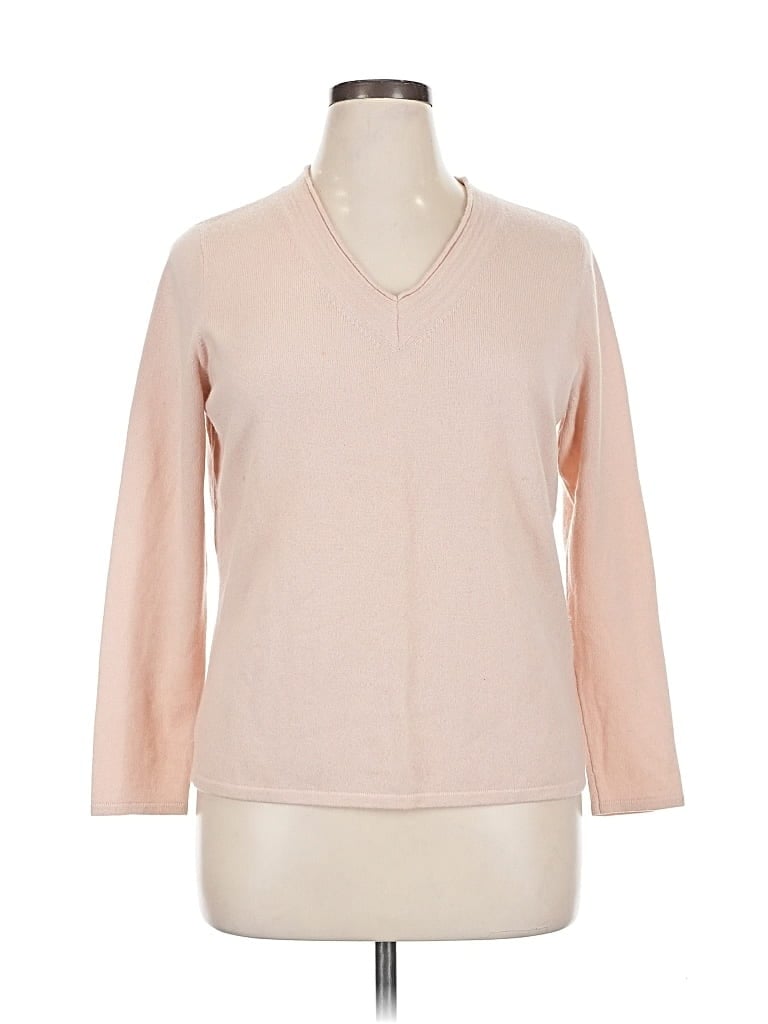 Pre-owned Jones New York Collection Pullover Sweater In Pink