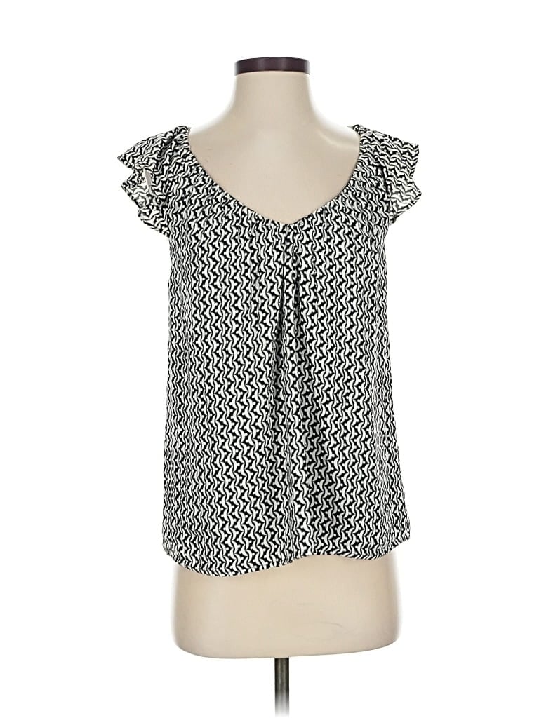 Pre-owned Ann Taylor Sleeveless Blouse In Black