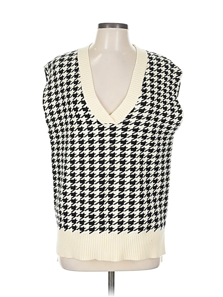 Pre-owned Assorted Brands Sweater Vest In White