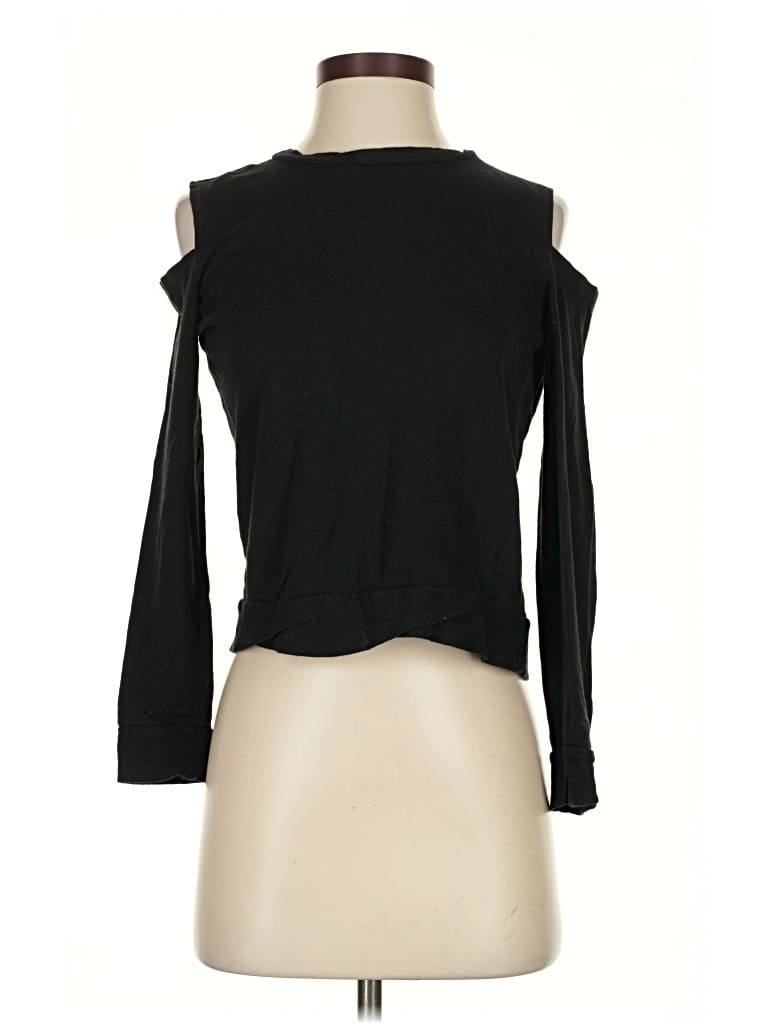 Pre-owned Zara W&b Collection Long Sleeve T-shirt In Black