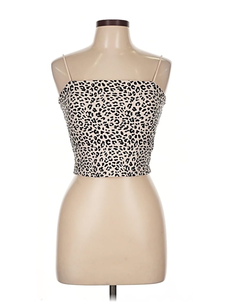 Click to view more detailed imagery on our partner's website Pre-owned Faded Rose Tube Top Tan Strapless Neckline Tops In Brown