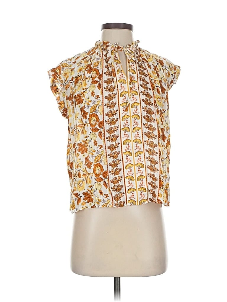 Click to view more detailed imagery on our partner's website Pre-owned Ann Taylor Loft Short Sleeve Blouse In Gold