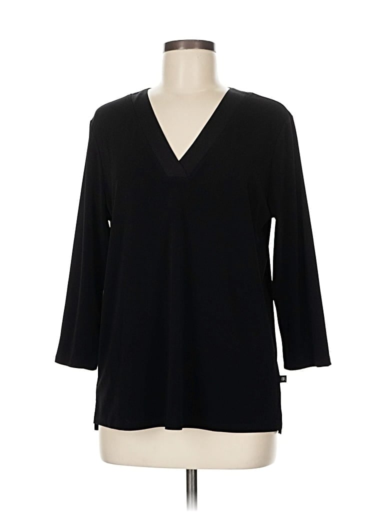 Pre-owned Banana Republic 3/4 Sleeve Blouse In Black