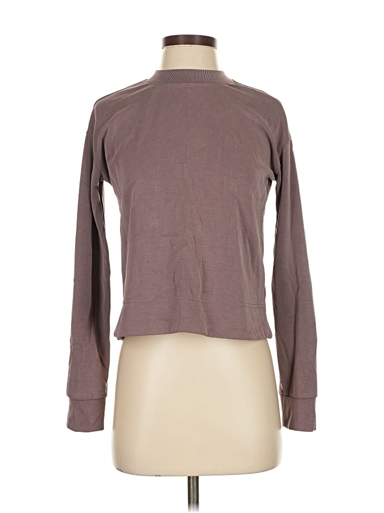 Pre-owned Athleta Long Sleeve T-shirt In Brown