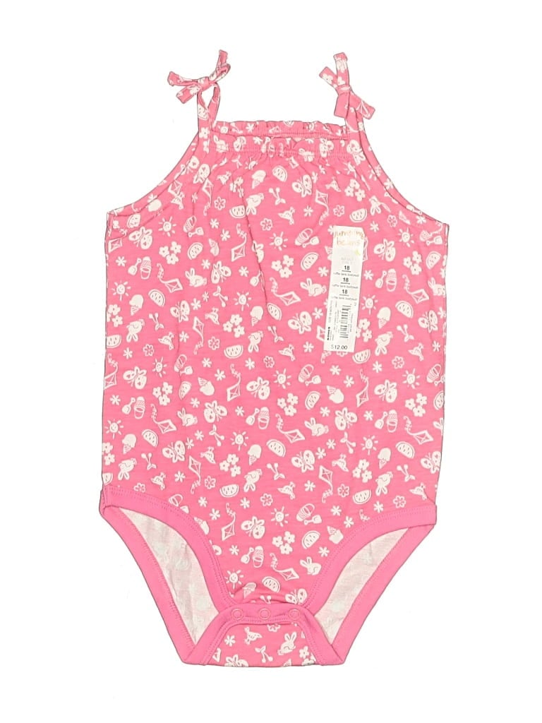 Jumping Beans Kids' Short Sleeve Onesie In Pink