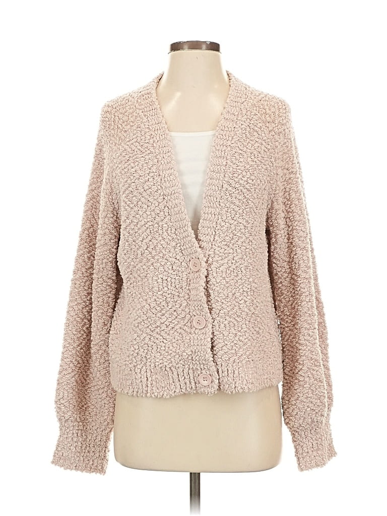 Pre-owned Stitches & Stripes Cardigan Sweater In Tan
