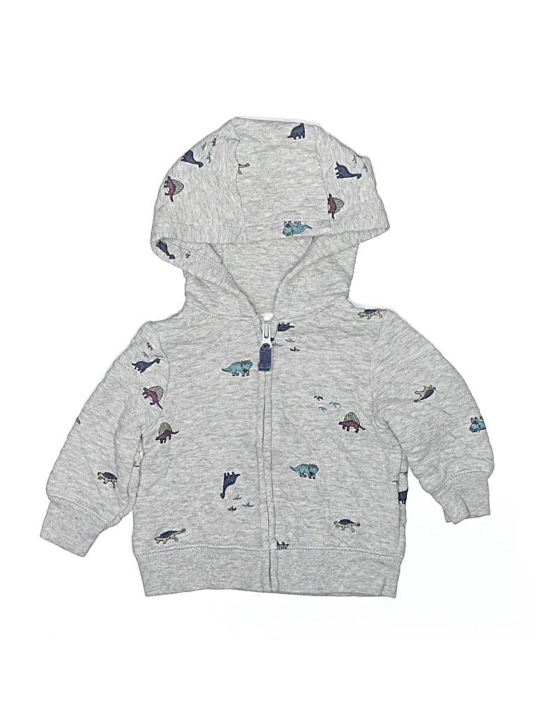 CARTER'S Pre-owned Babies' Zip Up Hoodie In Gray