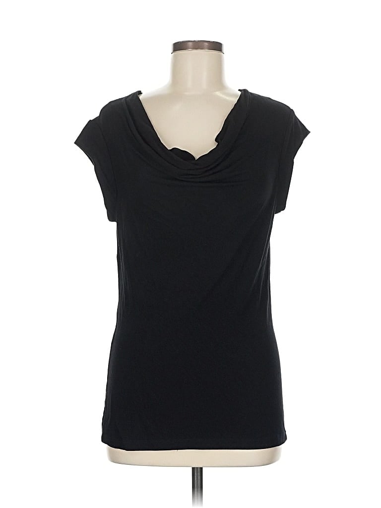 Pre-owned Daniel Rainn Short Sleeve Top Black Cowl Neck Tops