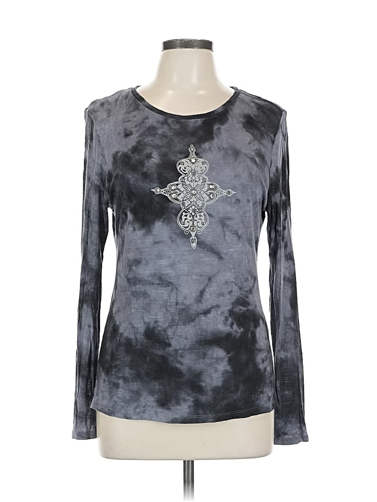 Pre-owned Inc International Concepts Long Sleeve T-shirt In Gray