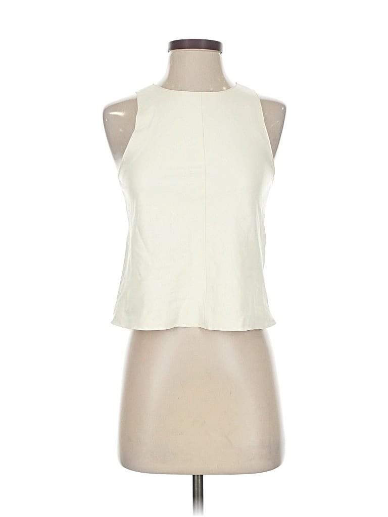 Pre-owned J Brand Tank Top Ivory Halter Neckline Tops In White