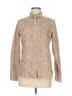Lands' End 100% Baumwolle Animal Print Tan Long Sleeve Button-Down Shirt Size 6 - photo 1
