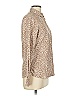 Lands' End 100% Baumwolle Animal Print Tan Long Sleeve Button-Down Shirt Size 6 - photo 4