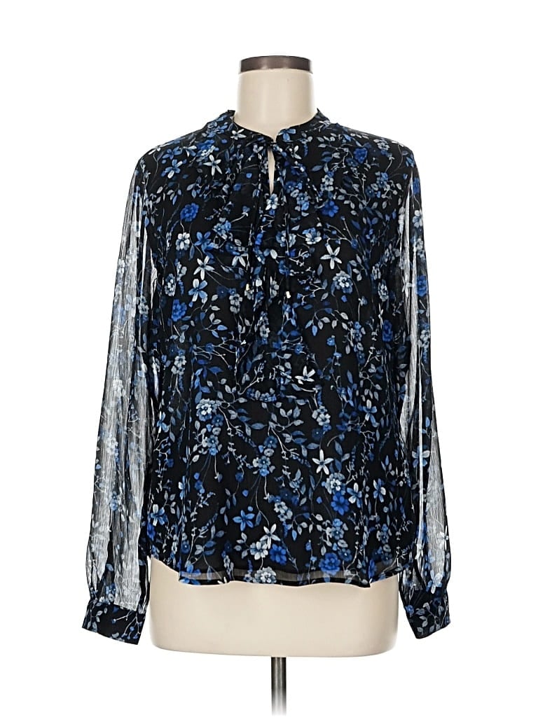 Pre-owned Tommy Hilfiger Long Sleeve Blouse In Blue