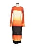 Arthur 100% Polyester Graphic Orange Casual Dress Size 6 - photo 1