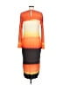 Arthur 100% Polyester Graphic Orange Casual Dress Size 6 - photo 2
