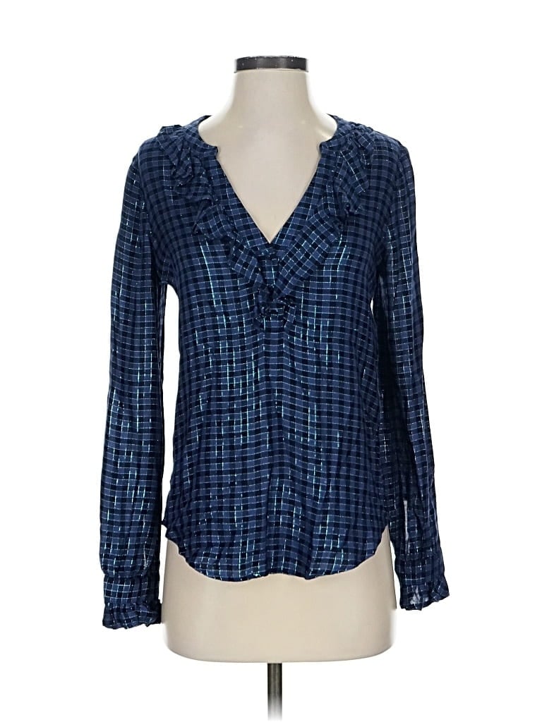 PAIGE Pre-owned Long Sleeve Blouse In Blue