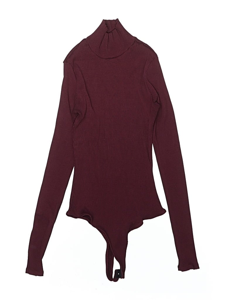 LULUS Pre-owned Bodysuit In Burgundy