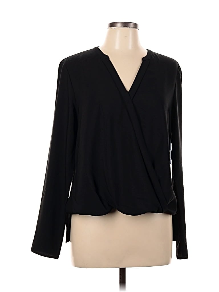 Pre-owned Remade Long Sleeve Blouse In Black