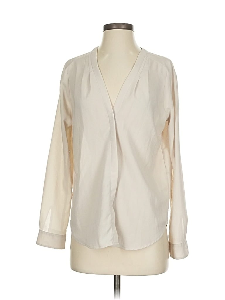Pre-owned Forever 21 Contemporary Long Sleeve Blouse In White