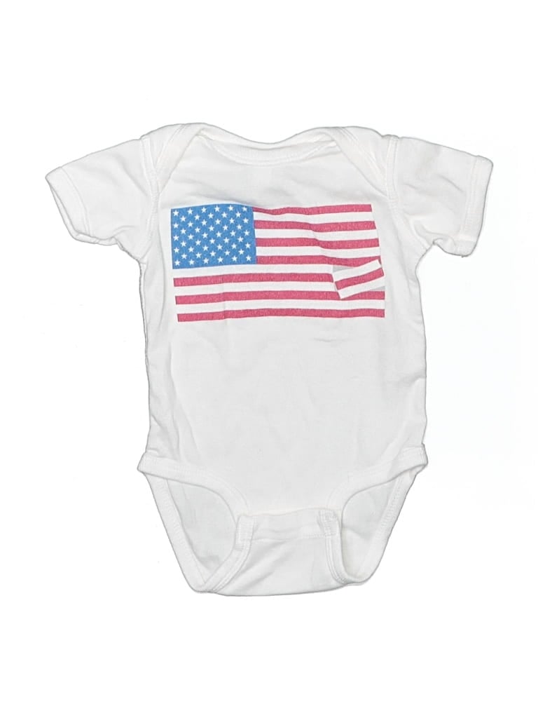 RABBIT SKINS Pre-owned Babies' Short Sleeve Onesie In White