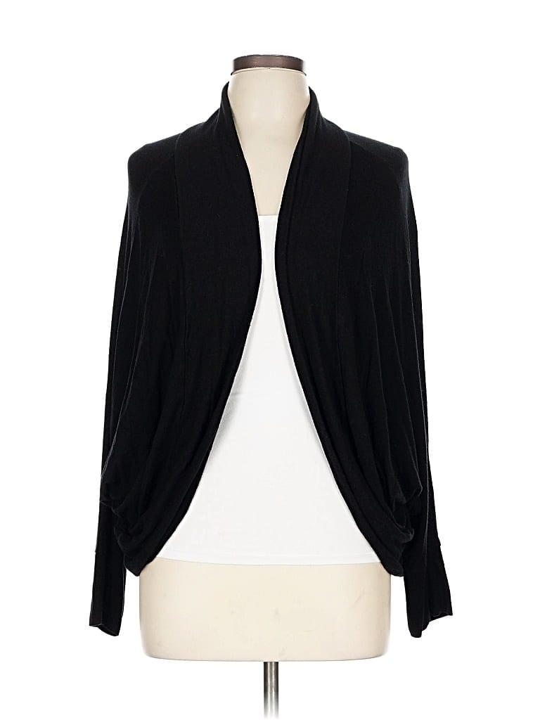 Pre-owned Beyond Yoga Cardigan Sweater In Black