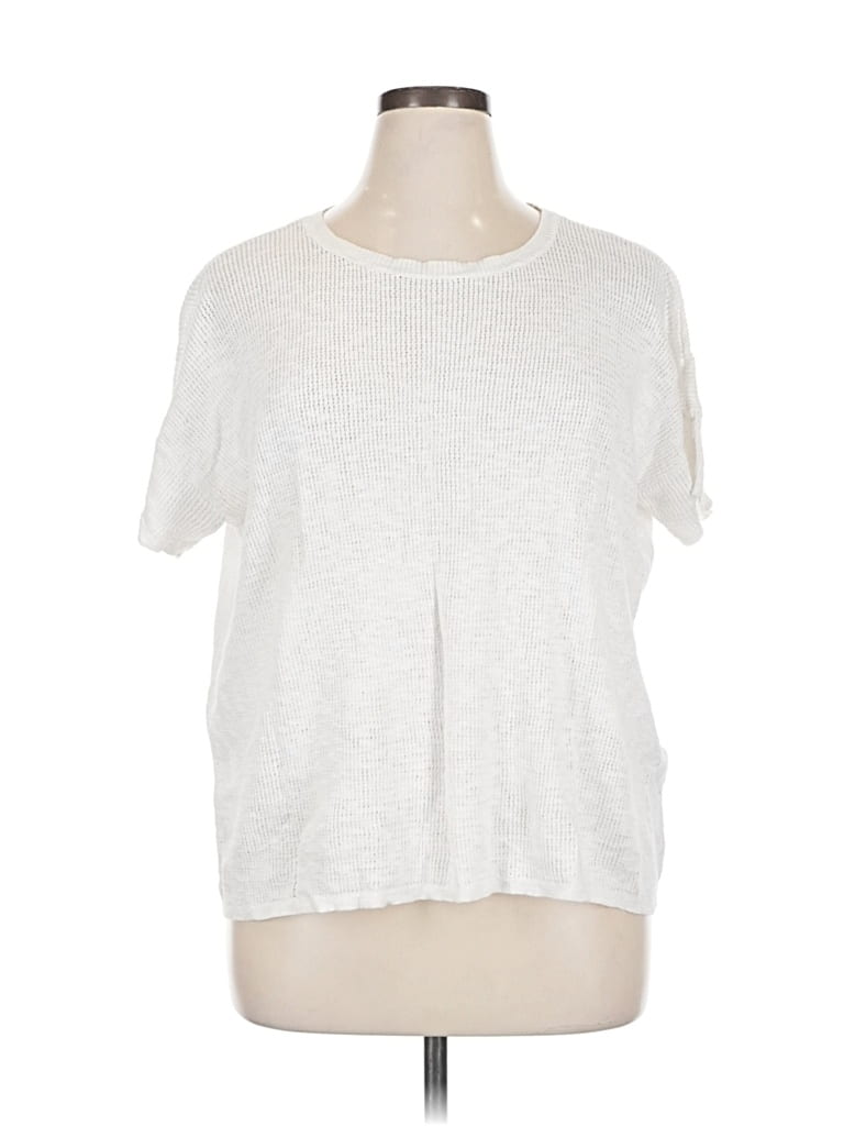 Pre-owned Eileen Fisher Short Sleeve T-shirt In White