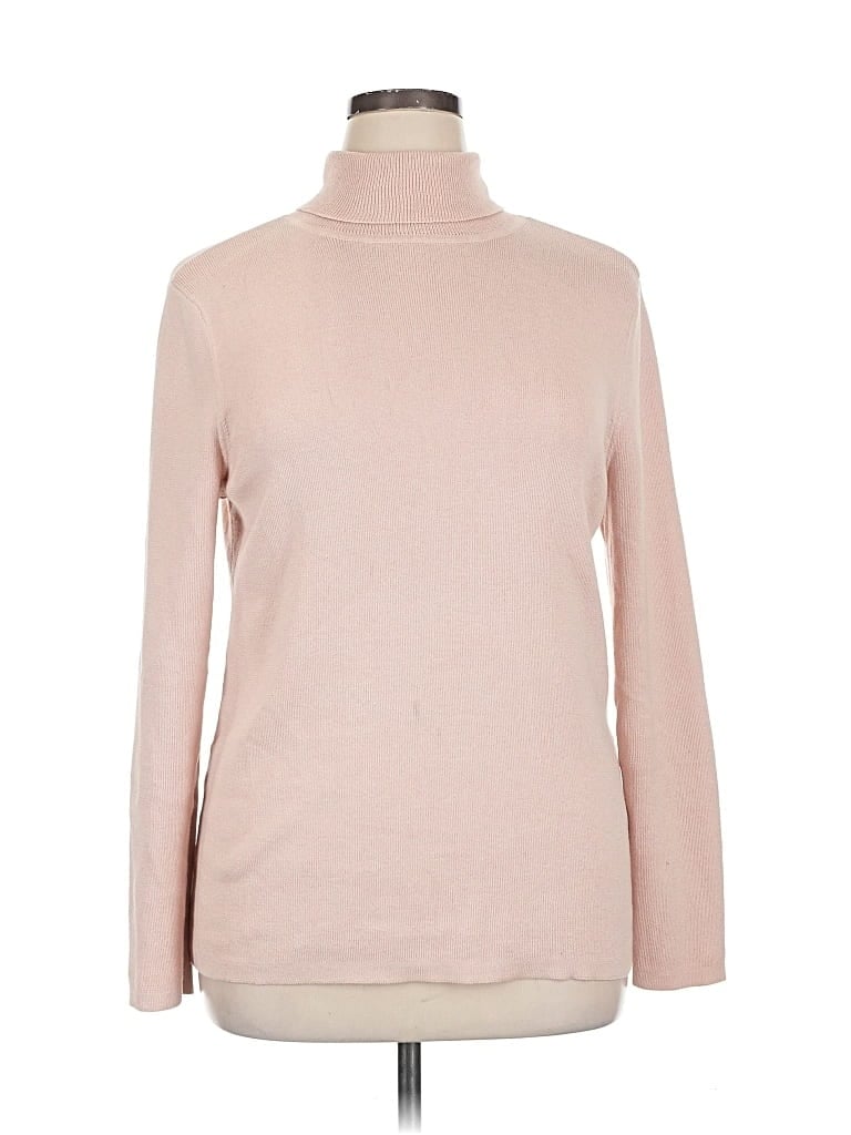 Pre-owned Chico's Turtleneck Sweater In Pink
