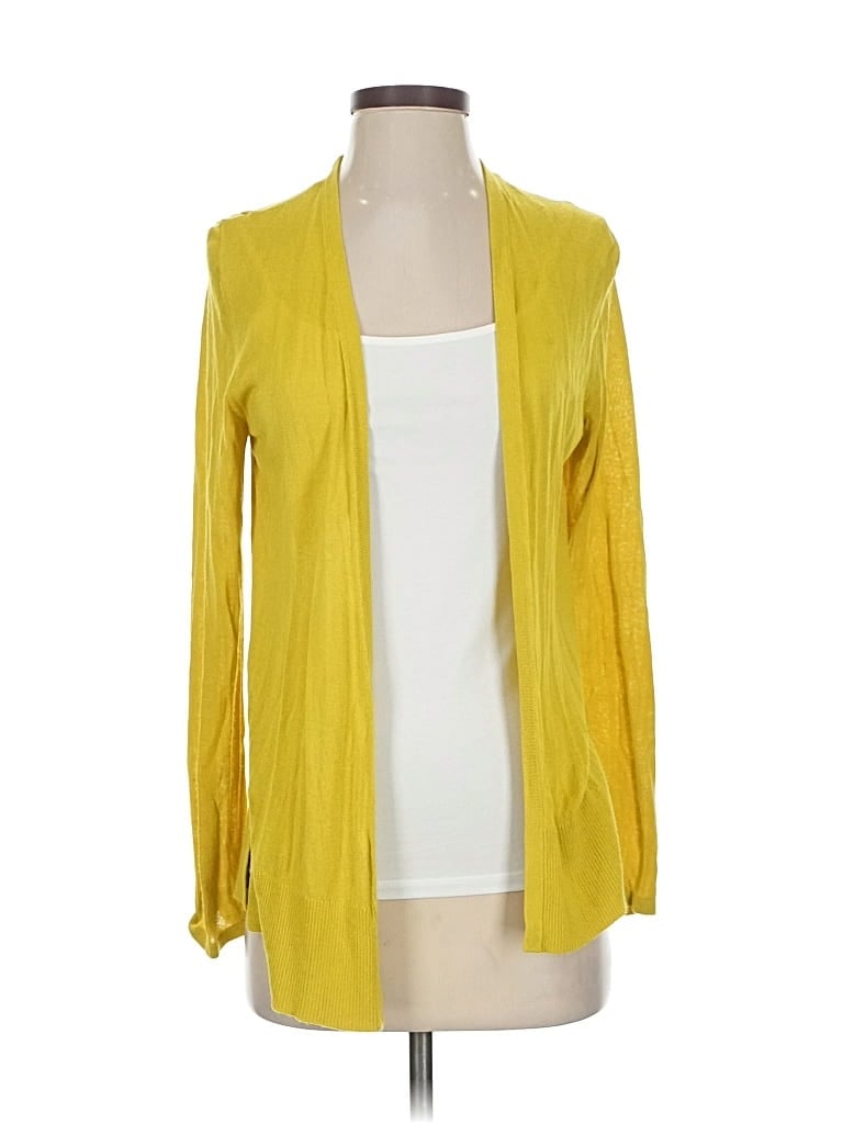 Pre-owned Ann Taylor Factory Cardigan Sweater In Yellow