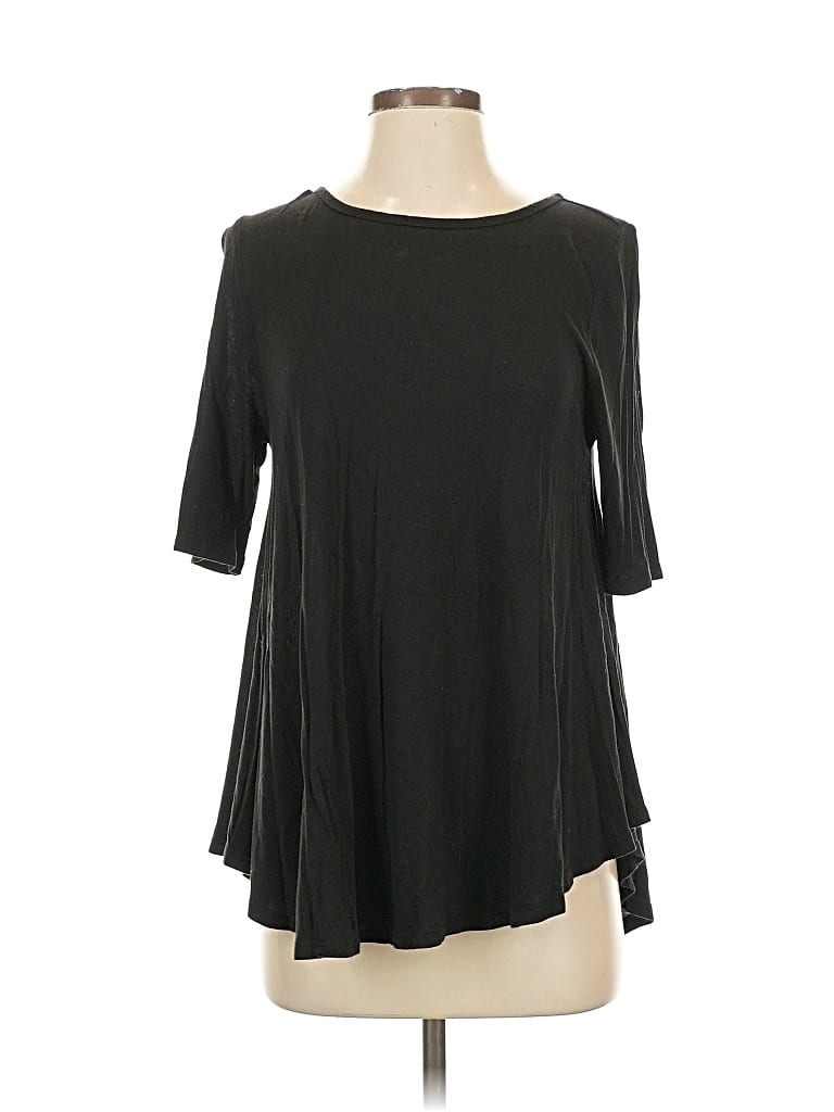 Pre-owned Ann Taylor Loft 3/4 Sleeve T-shirt In Black