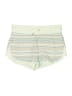 Athleta 100% Linen Stripes Green White Shorts Size 4 - photo 1