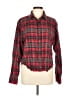 Varsity 100% Cotton Plaid Red Long Sleeve Button-Down Shirt Size L - photo 1