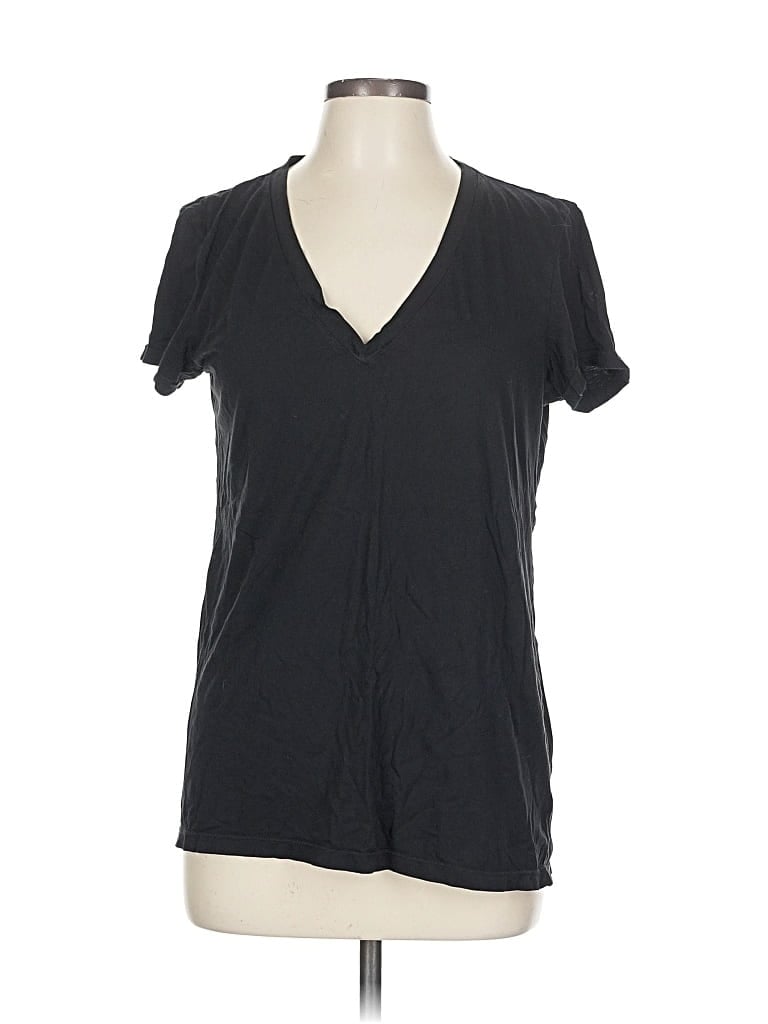 Pre-owned Splendid Short Sleeve T-shirt In Black