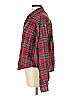 Varsity 100% Cotton Plaid Red Long Sleeve Button-Down Shirt Size L - photo 5