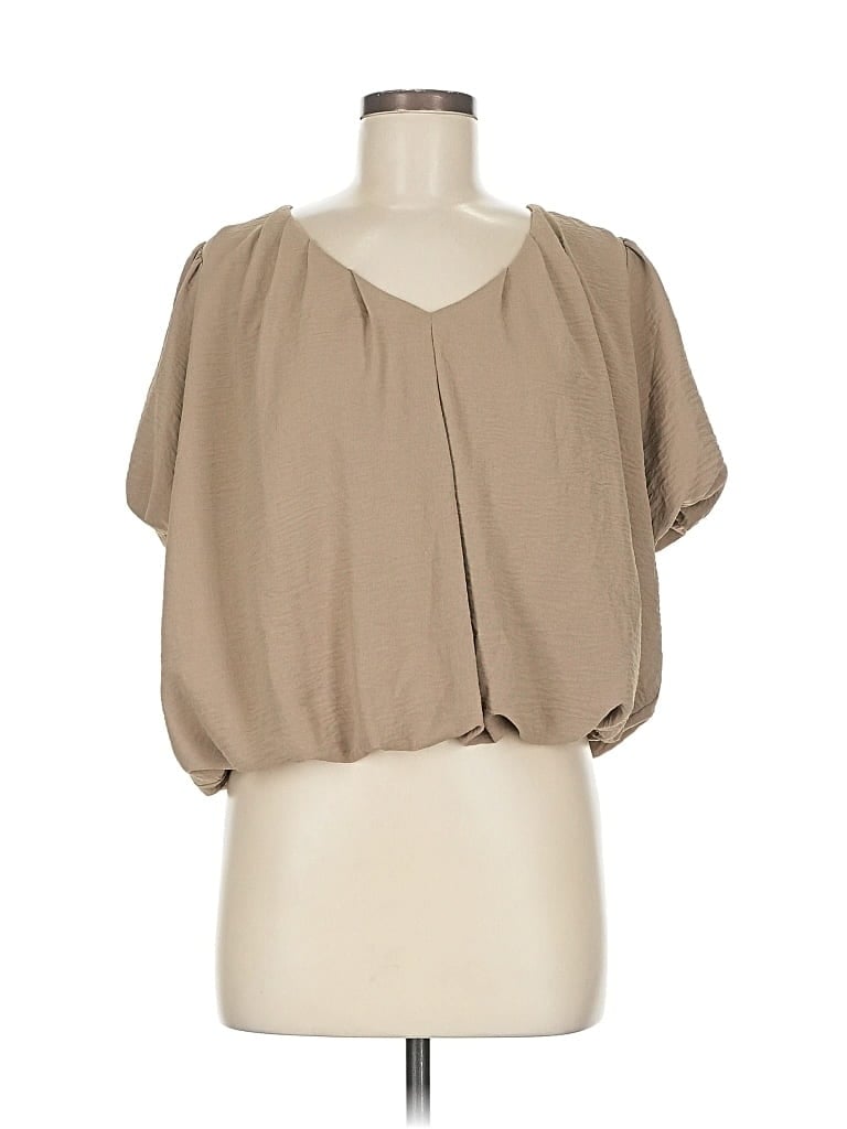 Pre-owned Pleione Short Sleeve T-shirt In Brown