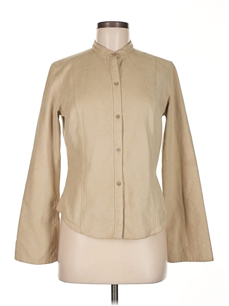 Pre-owned Express Long Sleeve Blouse In Brown