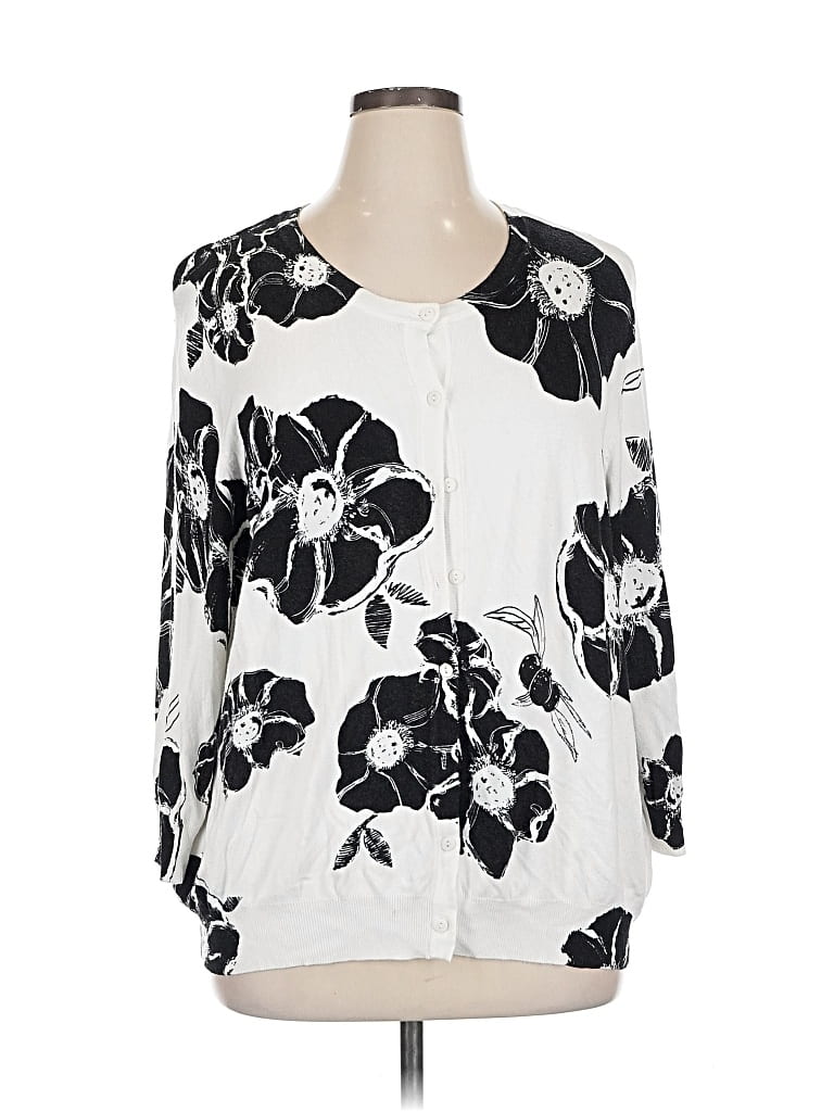 Pre-owned North Style 3/4 Sleeve Blouse In White