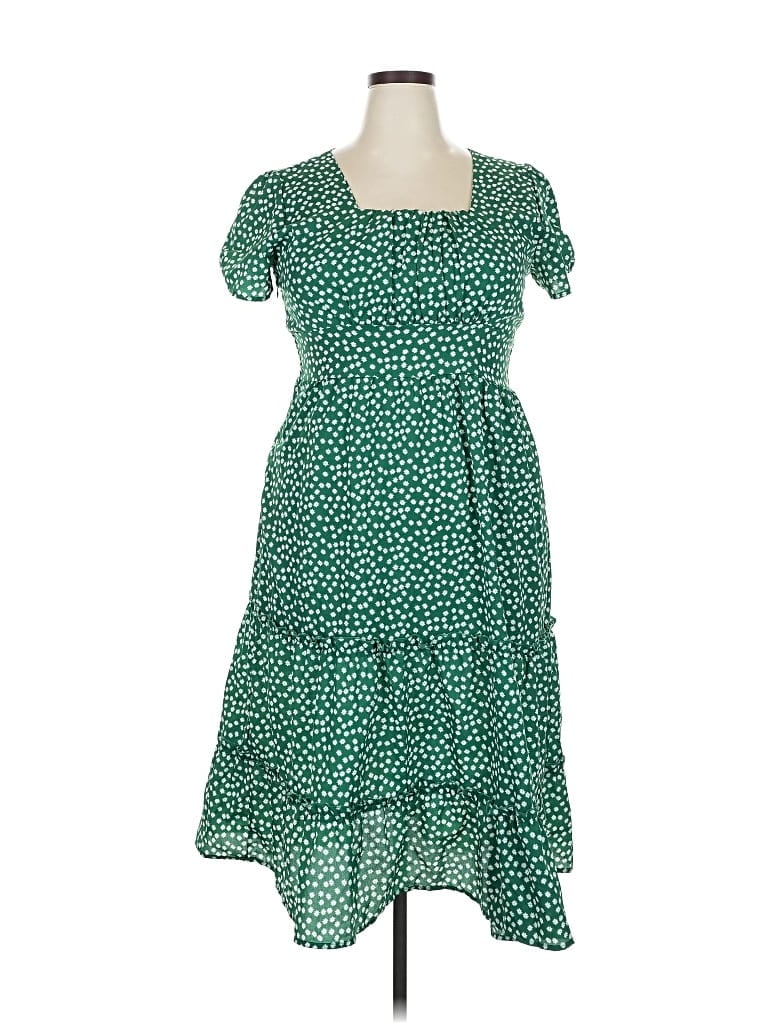 Pre-owned Unbranded Casual Dress In Green