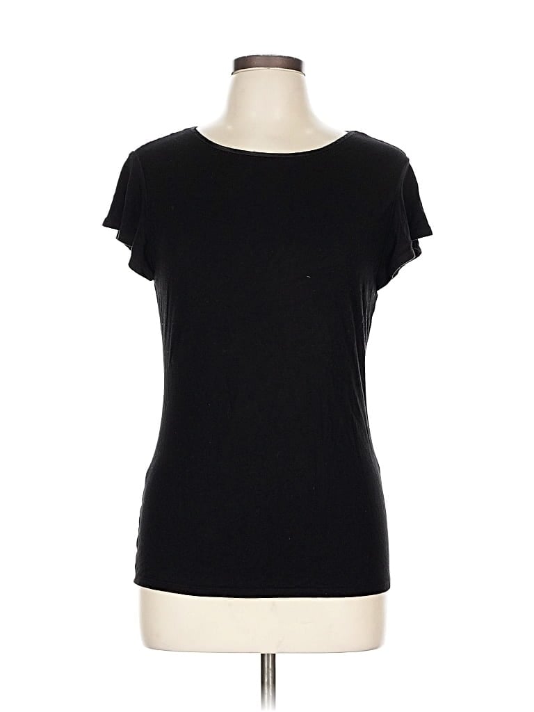 Pre-owned T Tahari Short Sleeve T-shirt In Black